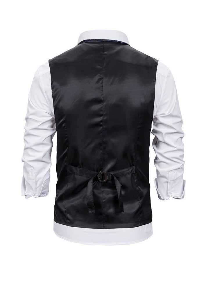 KUYING New Fashionable Herringbone Patterned Suit Vest  - Image 2