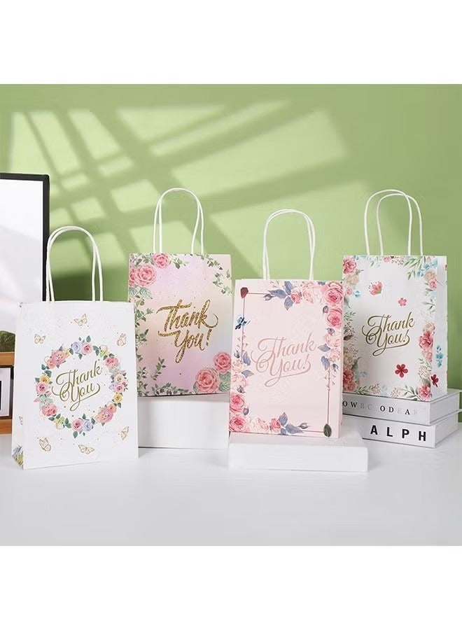 4-PCS Gift Bags Multicolour Thank You 21*8*15 - Image 1