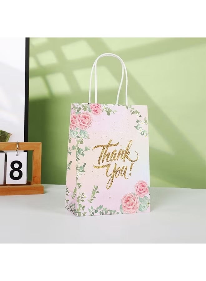 4-PCS Gift Bags Multicolour Thank You 21*8*15 - Image 5