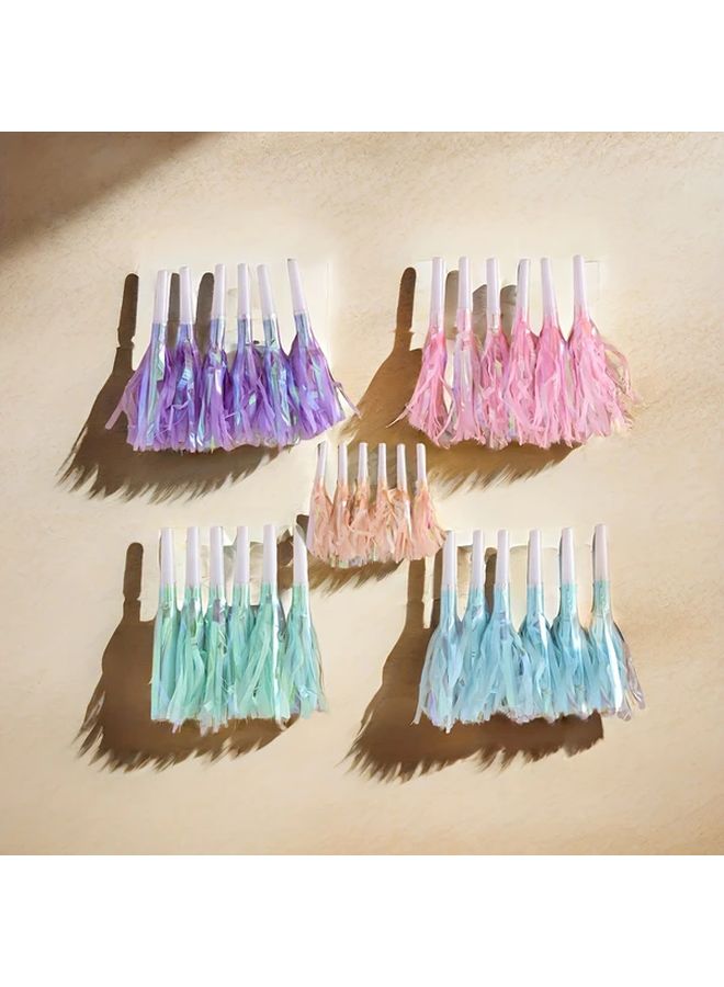 Purple Plastic Tassel Party Whistles for Bachelor Celebrations Festive Events and Holiday Camp Cheering Supplies - Image 2