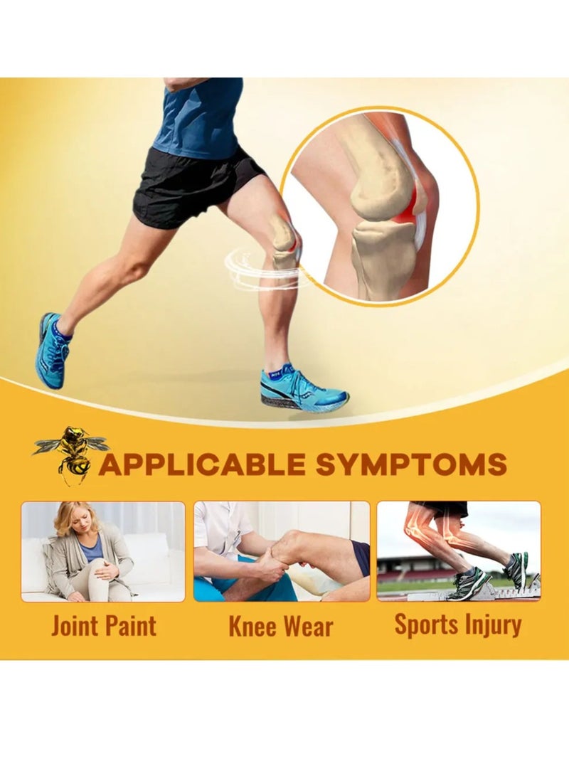 Sumifun Bee Venom Pain Relief Cream, Fast Absorbing Arthritis Joint Knee Analgesic Ointment, Smooth Gentle Meniscus Treatment Cream, Arthritis Knee Joint Muscle Ache Medical Plaster For Pain Relief  - Image 3