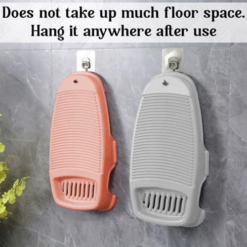 ABOUT SPACE Cloth Washing Board - Non-Slip Handwash Board for Clothes - Cloth Washboard for Infant/Kid Clothes Shirts Hand Towels Undergarment Wash for Home - (Grey - L 43 x B 21 x H 7 cm) - Image 5