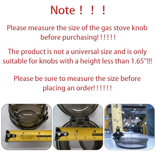 ADULLPONY Gas Stove Knob Safety Covers: 6Pcs Child Proof Stove Covers Diameter 0.14 inches, Non-Universal Baby Proof Oven knobs Locks for Only Height Under 1.65" - Image 2