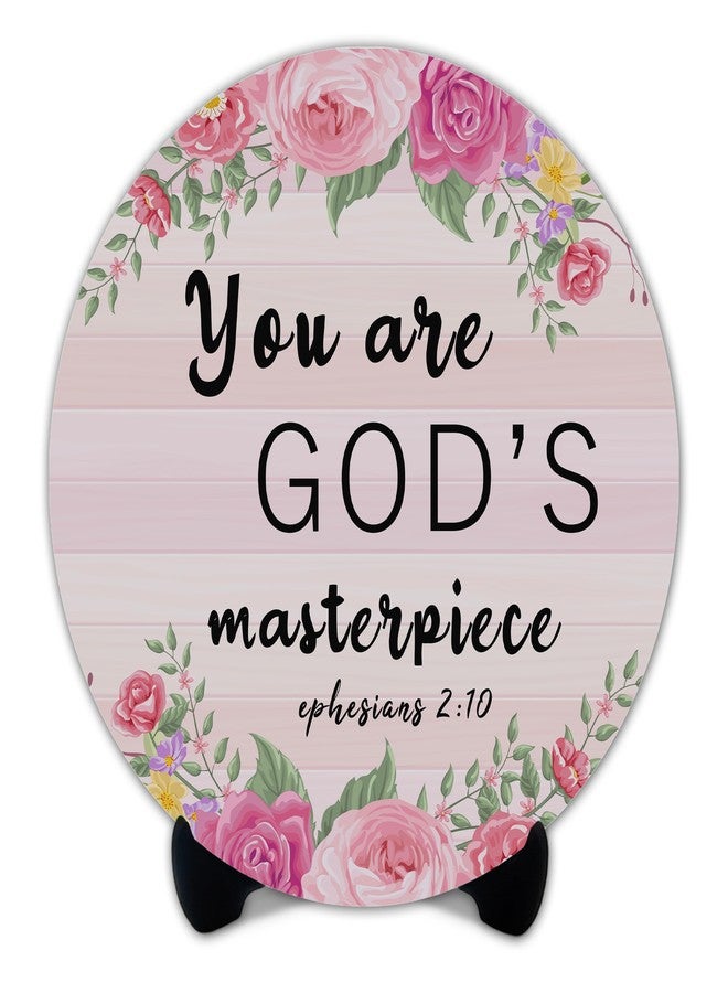 AR Creative You are God - Bible Verse Wooden Showpiece for Study Table, Book Shelf, Office Desk, Home Decoration, Bible Quotes MDF Wooden Gift, Bible Verse, Home, Office Decor, (6.5 inch x 6.5 inch) - Image 1