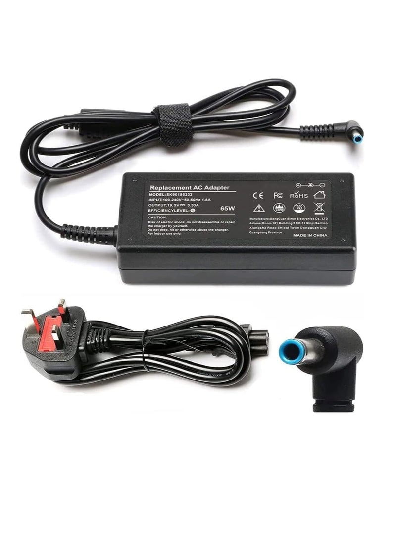 ماركة غير محددة استخدام الشاحن لـ HP 65W 19.5V 3.33A New QM202 الكمبيوتر المحمول الكمبيوتر المحمول محول التيار المتردد شاحن (4.5X3mm)  - Image 1
