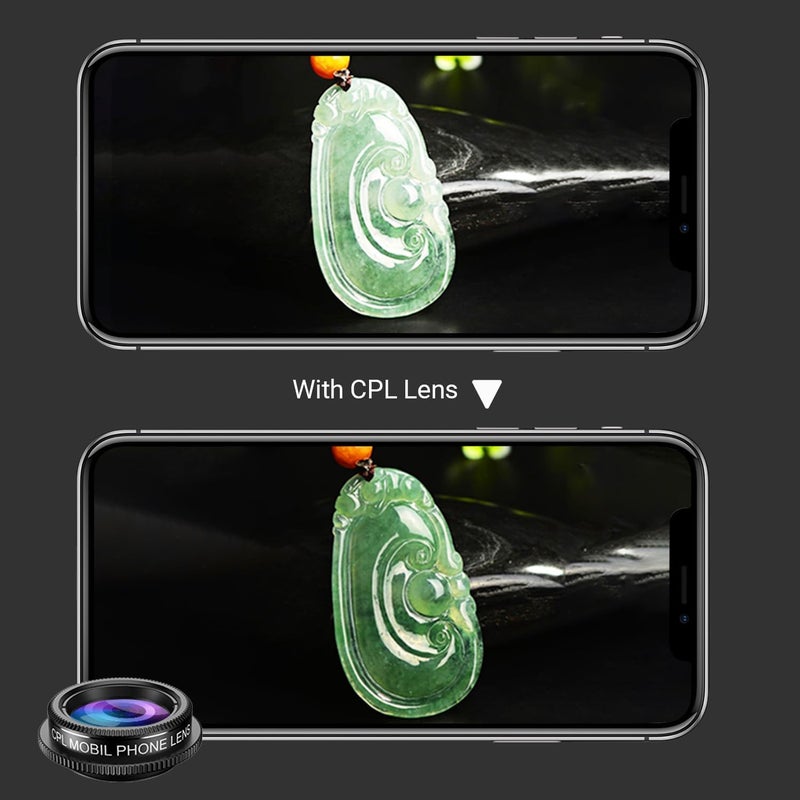 Miao Lab 5 in 1 Phone Camera Lens Kit -0.63X Wide Angle Lens & 15X Macro Lens+190°Fisheye Lens/CPL + 2X Telephoto Lens Compatible with iPhone Samsung Sony and Most of Smartphone - Image 5