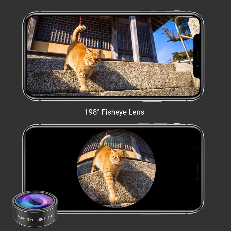 Miao Lab 5 in 1 Phone Camera Lens Kit -0.63X Wide Angle Lens & 15X Macro Lens+190°Fisheye Lens/CPL + 2X Telephoto Lens Compatible with iPhone Samsung Sony and Most of Smartphone - Image 4