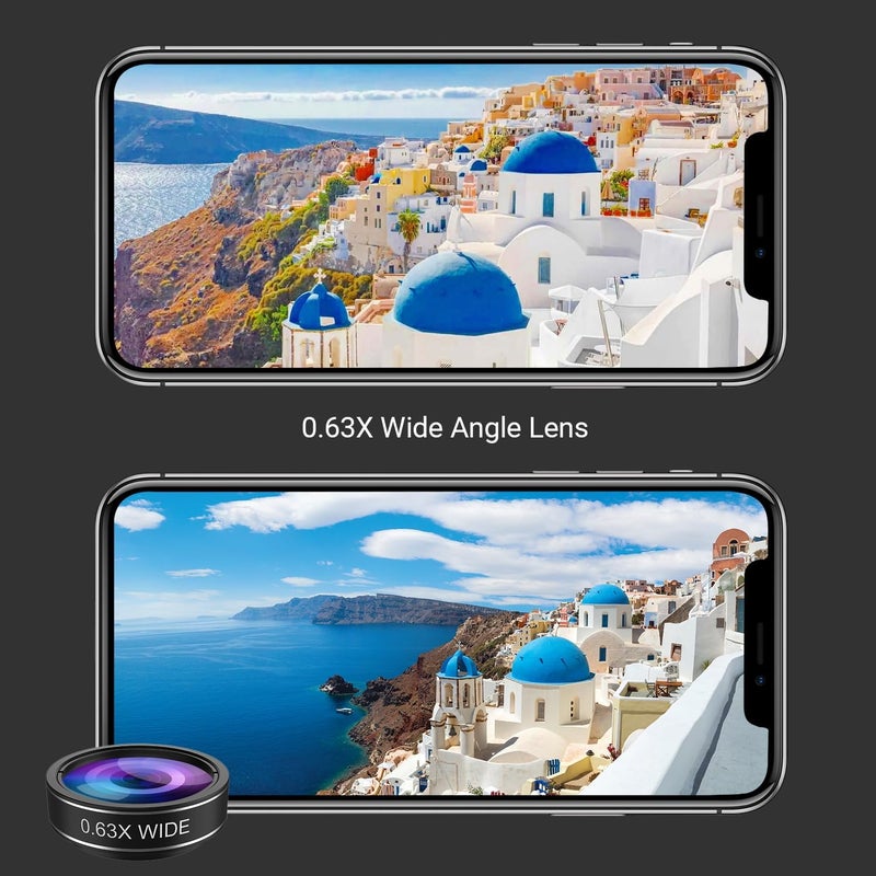 Miao Lab 5 in 1 Phone Camera Lens Kit -0.63X Wide Angle Lens & 15X Macro Lens+190°Fisheye Lens/CPL + 2X Telephoto Lens Compatible with iPhone Samsung Sony and Most of Smartphone - Image 3