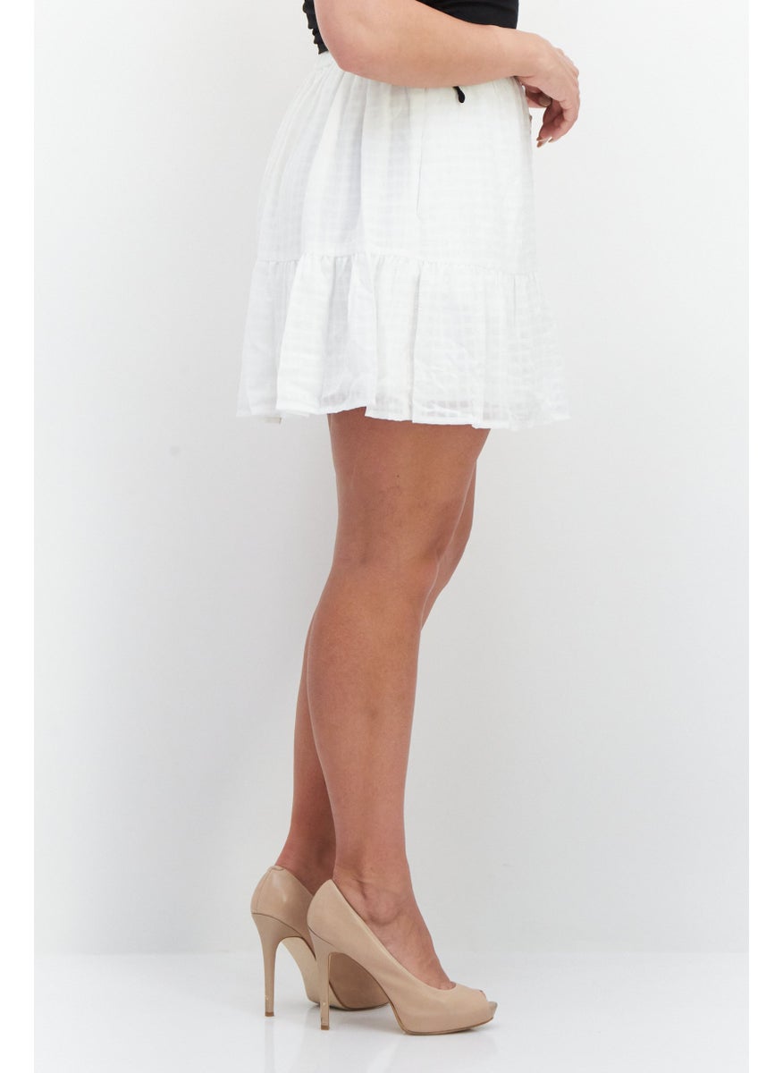 forever new Women Ruffle Mini Skirt, White  - Image 2