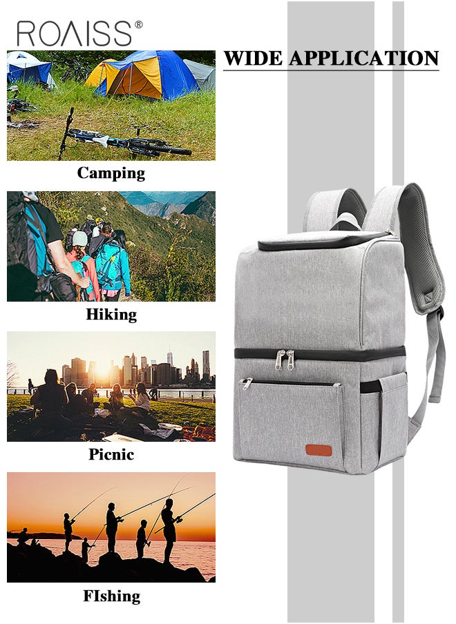 roaiss - Double Layer Insulated Backpack Waterproof Picnic Backpack Large Capacity Refrigerated Ice Pack Refrigerated Thermal Insulation Bag Waterproof Ice Pack Backpack Picnic Bag - Image 1