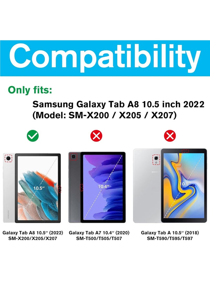 Rock Pow 2 Pack Galaxy Tab A8 10.5 2022 Screen Protector X200 X205 X207 Tempered Glass Screen Film Guard for 10.5 Inch Samsung Galaxy Tab A8 2022 Release  - Image 2