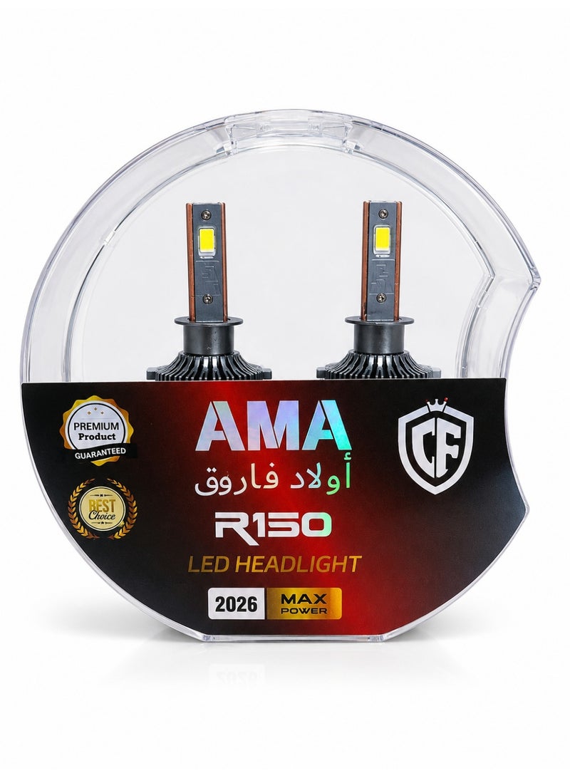 Ama R150 H1 LED Car Headlight Kit, Maximum Brightness 6000K (200% Brightness) - Image 1