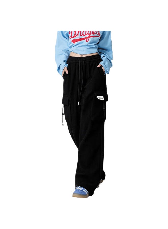 EPTISON Cargo Pants, Wide-Leg Casual Trousers For Women, High-End Feel Autumn Knitted Thick Straight-Leg Sweatpants For Women - Image 2