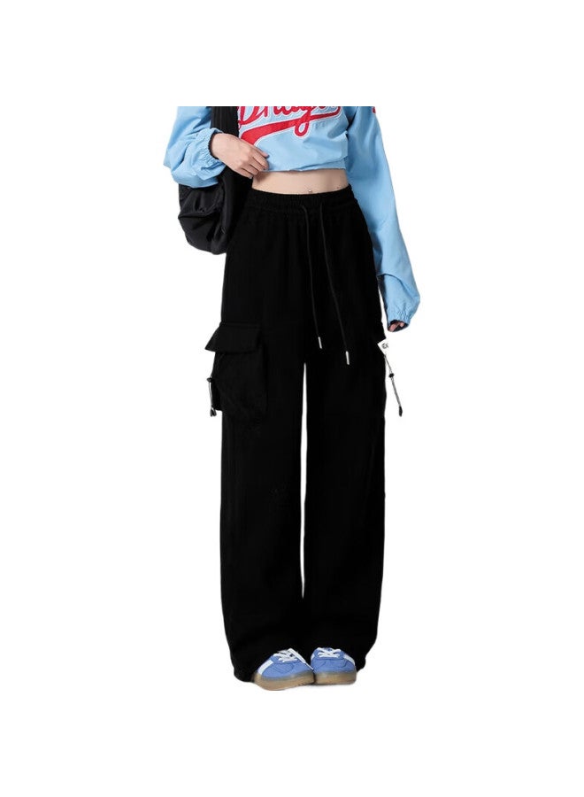 EPTISON Cargo Pants, Wide-Leg Casual Trousers For Women, High-End Feel Autumn Knitted Thick Straight-Leg Sweatpants For Women - Image 3