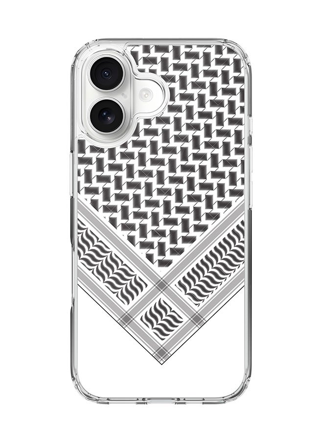 Stylizedd Classic Clear MagSafe Case for iPhone 17 , Hybrid Soft Case Flexible Edges Anti Drop TPU PC Gel Thin Transparent Cover [ Designed for iPhone 17 ] - Victory Shemag(Black) Full Print