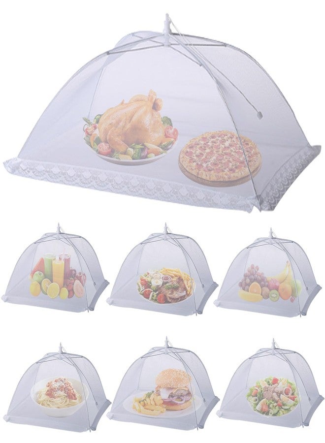 TEMOGU 7 Pack Food Covers for Outdoors Mesh Screen Include Food Tents 1 Extra Large (40"X 24") & 6 Standard (17"X 17") Collapsible and Reusable Mesh Covers for Outside, BBQ Party Supplies, Fruit - Image 1