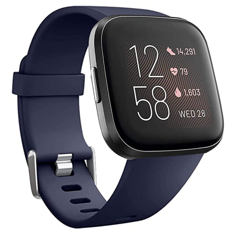 Yuuol Replacement Bands Compatible with Fitbit Versa/Versa 2 / Versa Lite, Silicone Adjustable Classic Accessory Wristband Fitness Straps for Women Men Small and Large - Image 1