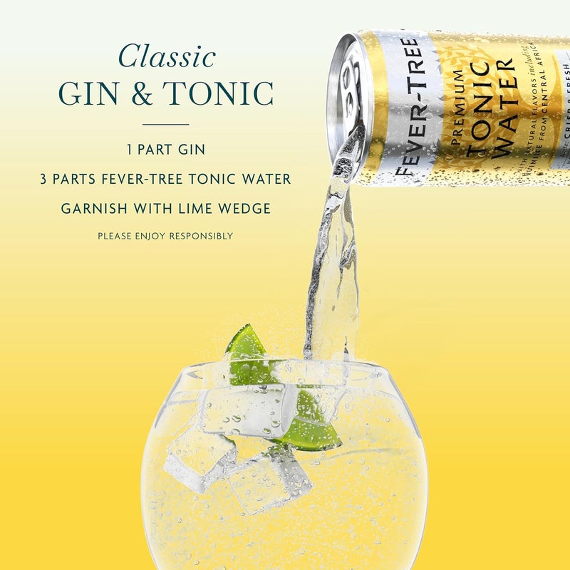 FEVER TREE Fever-Tree Premium Tonic Water - Refreshing Mixer with Natural Ingredients - 5.07 Fl Oz Cans - Pack of 24 - Image 5