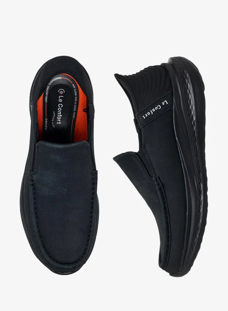 Le Confort BLACK Men Slip-On Leather Loafers for Men | Best Price UAE