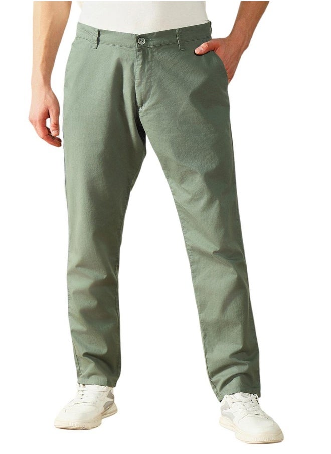 Dennis Lingo Slim Fit Moss Green Cotton Chinos – Stylish and Comfortable  - Image 5