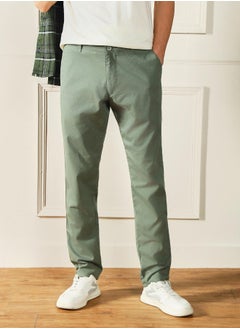 Dennis Lingo Slim Fit Moss Green Cotton Chinos – Stylish and Comfortable  - Image 2