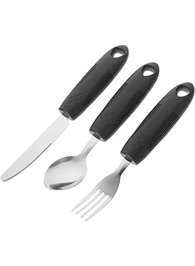 Adaptive Anti Skid Stainless Steel Utensils For Elderly With Hand Tremors Arthritis Ergonomic Handle Rehabilitation Cutlery - Image 1