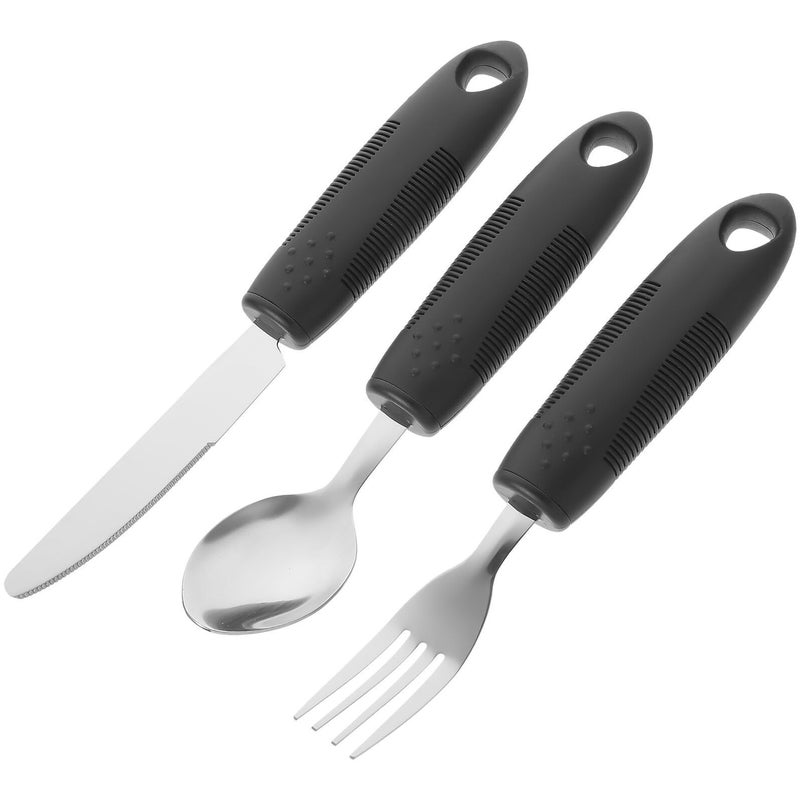 Adaptive Anti Skid Stainless Steel Utensils For Elderly With Hand Tremors Arthritis Ergonomic Handle Rehabilitation Cutlery - Image 2