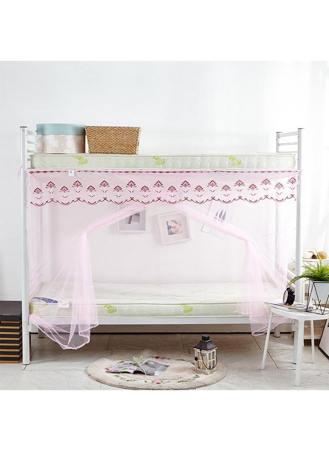 Bluejw - Mosquito Net Student Dormitory Single Bed Upper And Lower Bunk 1.2 Meters Encryption Household Old-fashioned Square Top 1.5m Bed Stall - Image 1