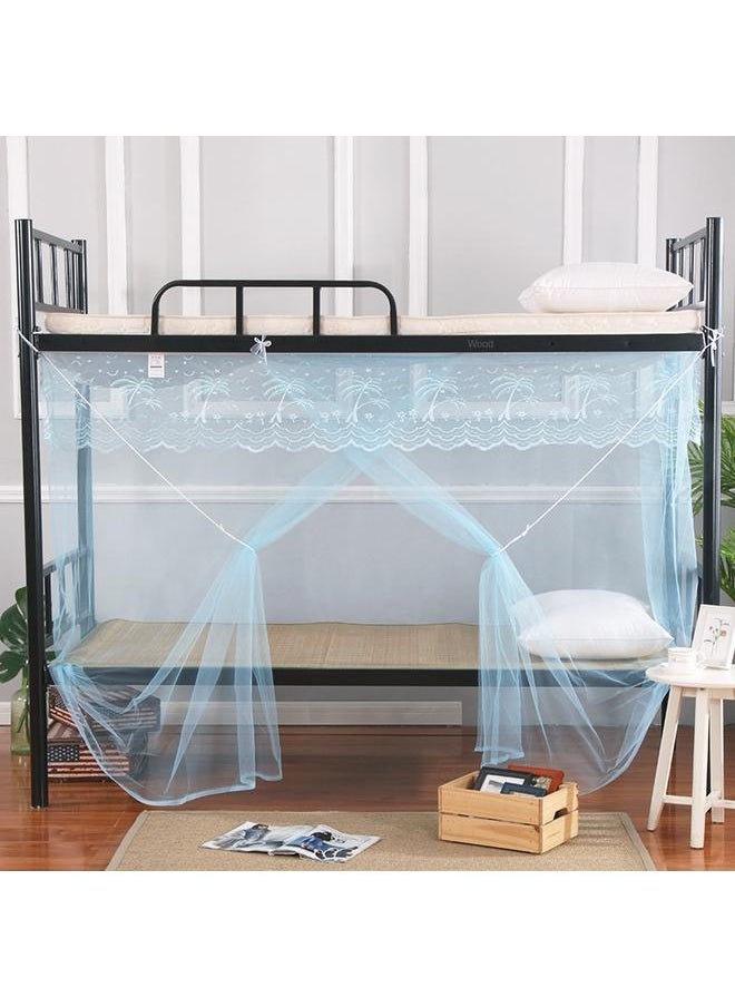 Bluejw - Mosquito Net Student Dormitory Single Bed Upper And Lower Bunk 1.2 Meters Encryption Household Old-fashioned Square Top 1.5m Bed Stall - Image 1