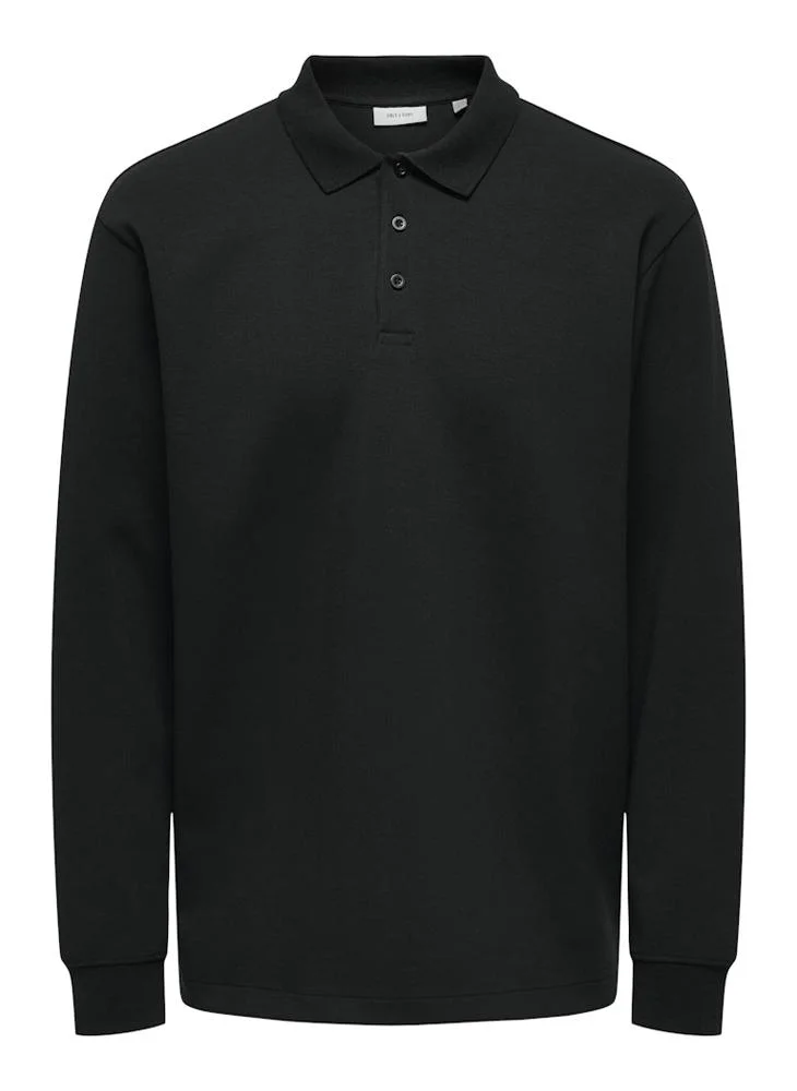 Only & Sons Onsbernard Color Block Half Zip Polo Shirt