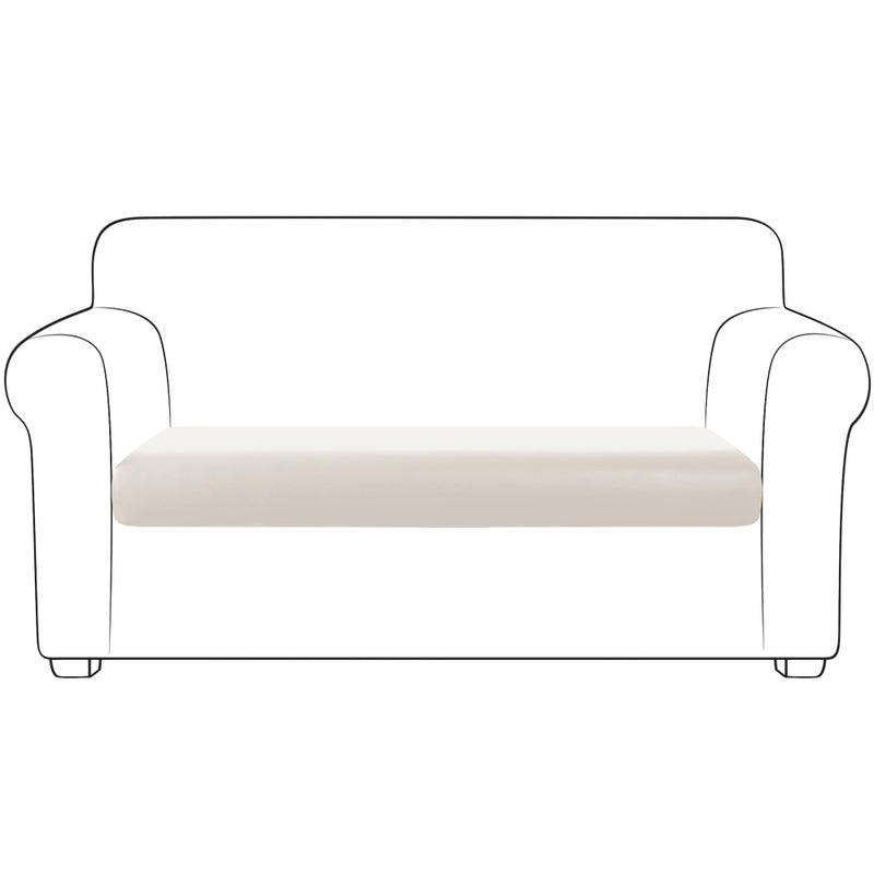 Yates Home PU Leather Couch Sofa Cushion Slipcover WaterProof Elastic Chair RV Seat Covers Loveseat Sofa Furniture Protector Slip Cover for Settee Seater Replacement in Living RoomLoveseat Ivory