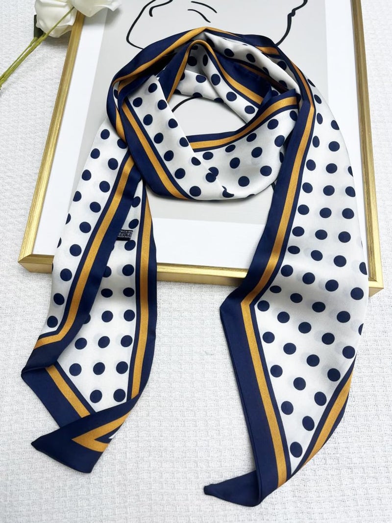 Julunar Hair Scarf for Women Silky Long Neck Head Scarves Purse Bag Scarfs for Handbag Satin Headscarf - Image 3