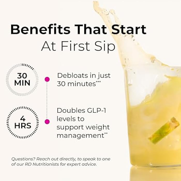 HUM Flatter Me Fiber GLP-1 Booster – Fiber Supplement for Women & Men, Prebiotics & Enzymes for Weight Support, Reduce Bloating, Double GLP-1 Levels, Digestive & Gut Health (10 Servings) - Image 5