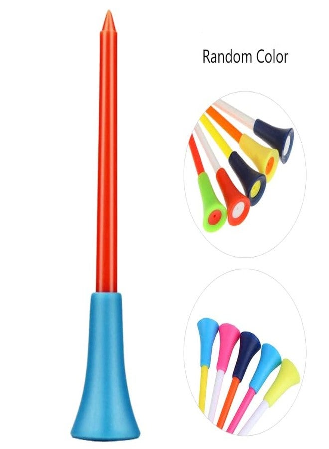 Xwejek Rubber Cushion Top Golf Tees,50 Pack Plastic Rubber Golf Tees Unbreakable Mixed Colors Golf Tees,3 1/4 inch Golf Tees is Gift for Golfer or Family - Image 3
