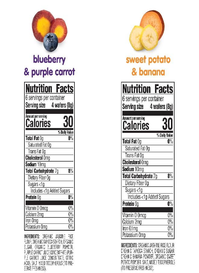 Happy Baby Happy Baby Organics Gluten Free Organic Teethers 2 Flavor Variety Pack (Blueberry & Purple Carrot/Sweet Potato & Banana), 12 Count (Pack of 2)  - Image 4
