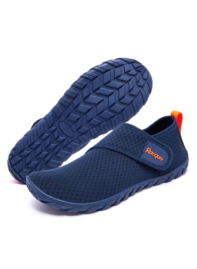 Racqua Mens Womens Water Shoes Aqua Swim Beach Shoes Barefoot Quick Dry Lightweight Sport Fishing Shoes Surfing Diving Pool Shoes Blue/Orange 13 Women/12 Men - Image 5