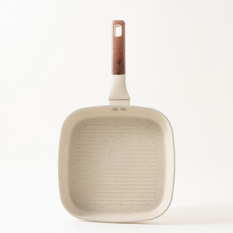 ألبرتو طقم أواني طهي ألامنيوم 11 قطعة، كريمي - Image 3