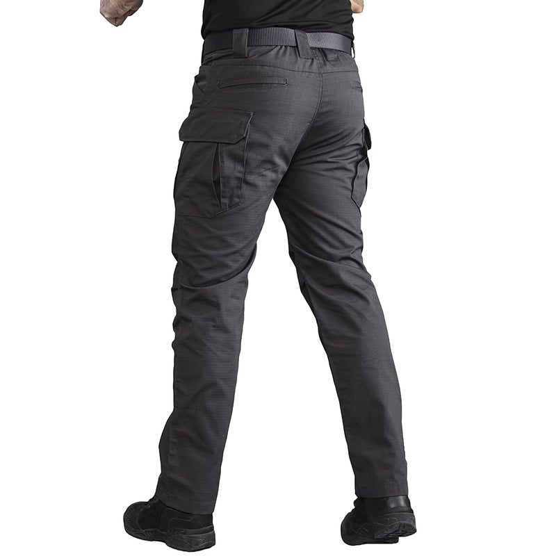 CARWORNIC Gear Men's Tactical Cargo Pants Waterpoof Lightweight Rip Stop EDC Military Combat Trousers Dark Grey - Image 4