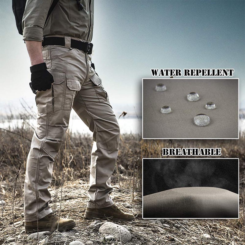 CARWORNIC Gear Men's Tactical Cargo Pants Waterpoof Lightweight Rip Stop EDC Military Combat Trousers Dark Grey - Image 5