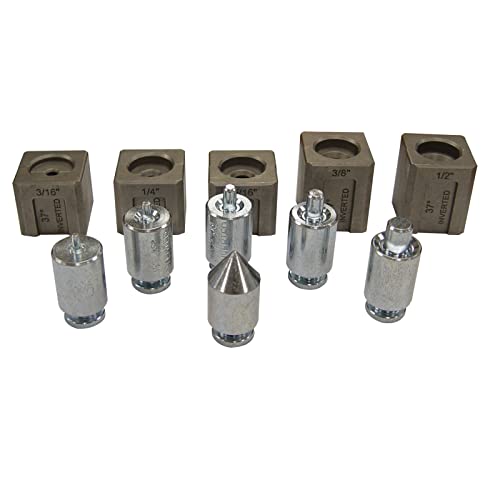 Mastercool 71098 37° Flaring & Double Flaring Adapter Set – Hydraulic Tool Compatible – For Automotive, Racing, Hydraulic & HVAC Applications (3/16” to 1/2”) - Image 1