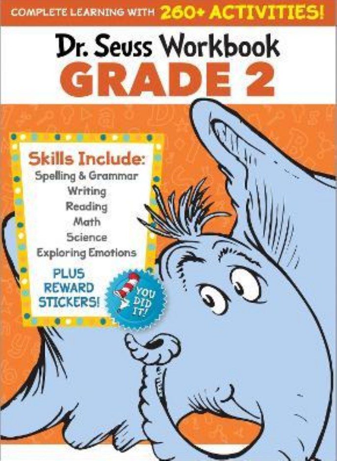 Dr. Seuss Workbook: Grade 2: 260+ Fun Activities with Stickers and More! (Spelling, Phonics, Reading 