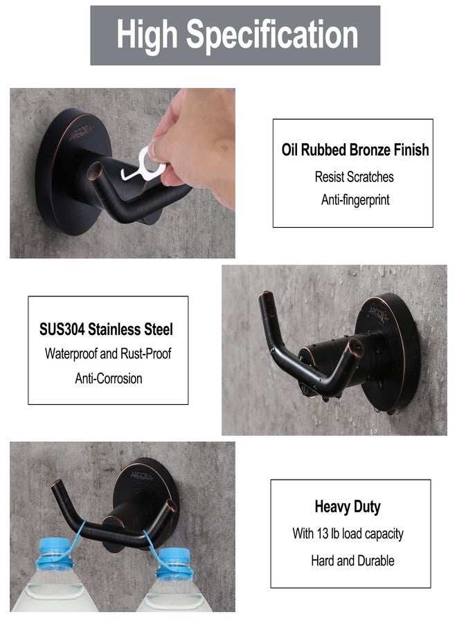 ARCORA Oil Rubbed Bronze Towel Hooks, SUS 304 Stainless Steel Wall Hooks, Heavy Duty Robe Hooks 1 Pack, Bathroom Towel Hooks for Wall - Image 4