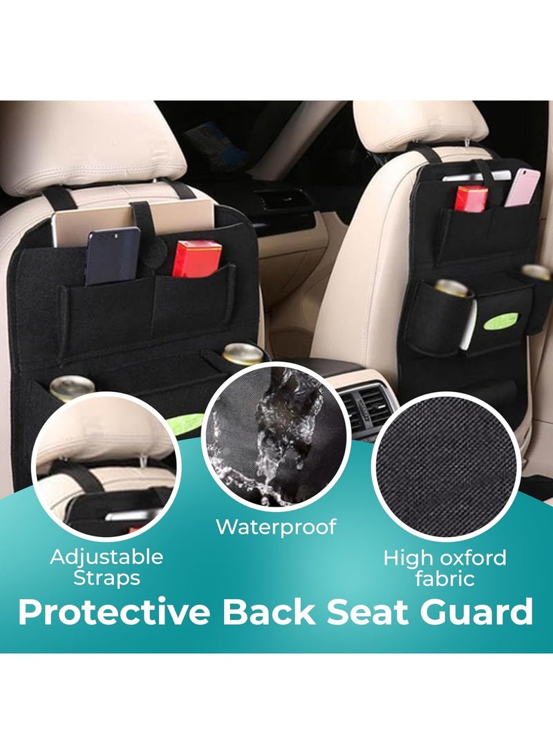 يلا جوي منظم مقعد خلفي ممتاز للسيارة: حل تخزين مع حامل للكمبيوتر اللوحي للأطفال، أساسيات السفر وراحة الرحلات على الطريق"، أسود - Image 5