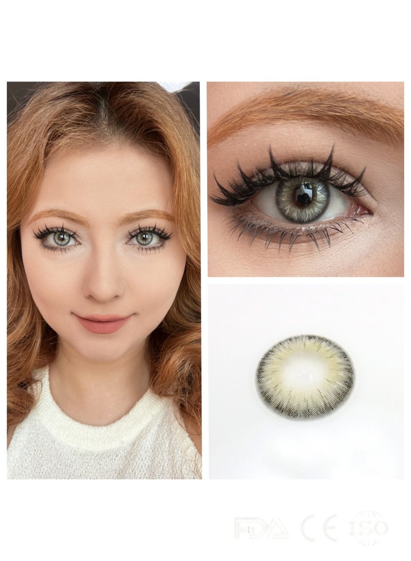 أروى النخيل الأخضر ميلودي السنوي الملونة للجنسين العدسات اللاصقة التجميلية ، لا التكبير. - Image 2