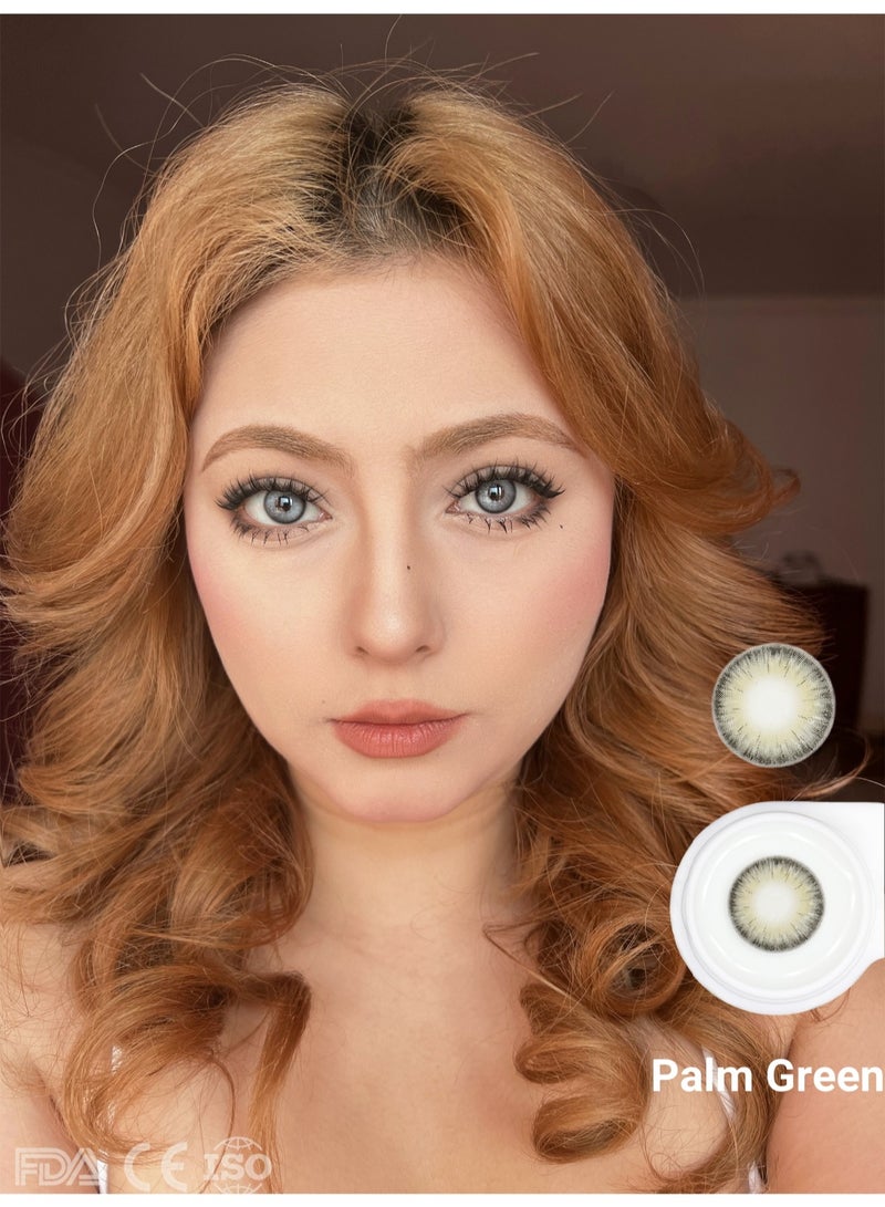 أروى النخيل الأخضر ميلودي السنوي الملونة للجنسين العدسات اللاصقة التجميلية ، لا التكبير. - Image 3