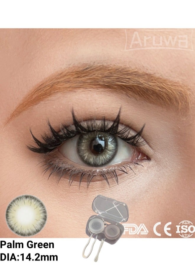 أروى النخيل الأخضر ميلودي السنوي الملونة للجنسين العدسات اللاصقة التجميلية ، لا التكبير. - Image 5