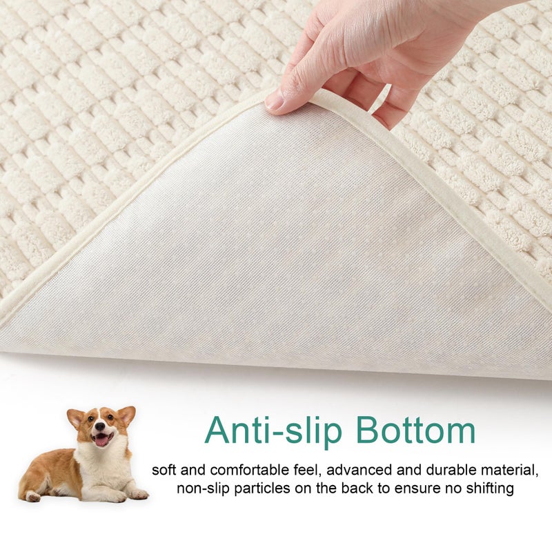 Foxdecor Couch Cover Sofa Cover Washable, Dog Bed Cover Couch Covers for 3 Cushion Couch Sofa Pet Friendly, Dog Couch Cover Furniture Covers for Pets.(Cream 32x53 inch) - Image 2
