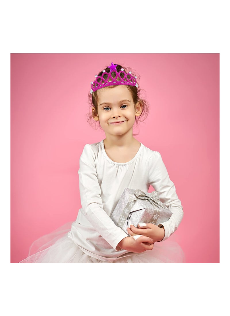 Excefore Girl Elastic Headband Crown Tiara Hair Belt Princess Tiaras Hair Band Soft Headwrap Children Hair Accessories  - Image 5