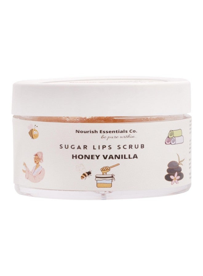 Nourish Essentials Co. Honey Vanilla Sugar Lips Scrub for Gentle Exfoliation and Moisture - 50 grams - Image 1