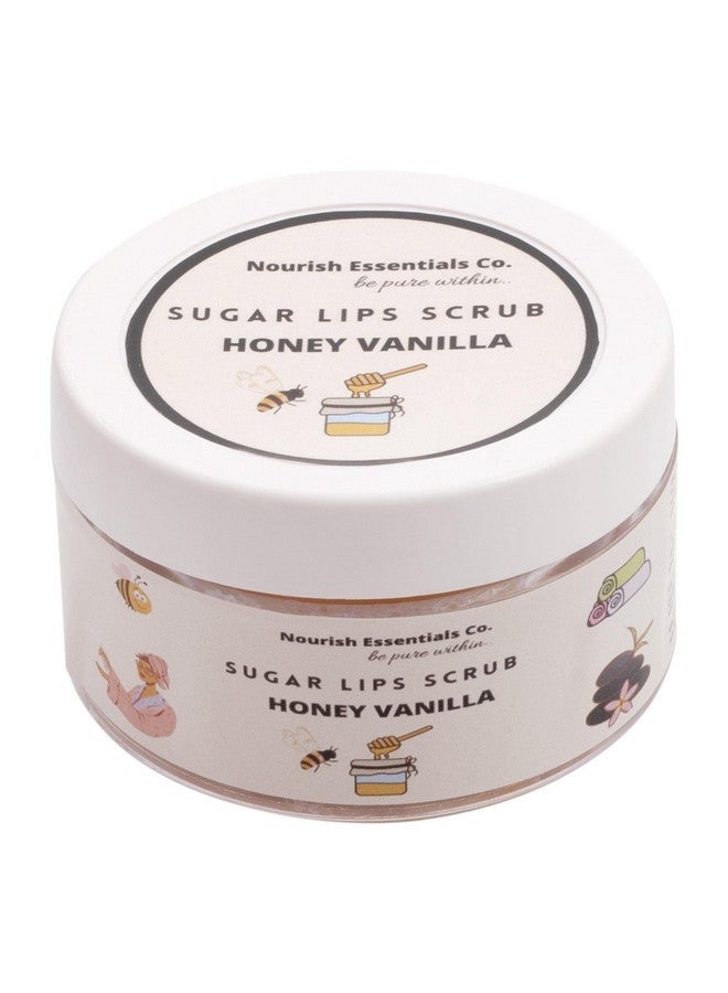 Nourish Essentials Co. Honey Vanilla Sugar Lips Scrub for Gentle Exfoliation and Moisture - 50 grams - Image 2